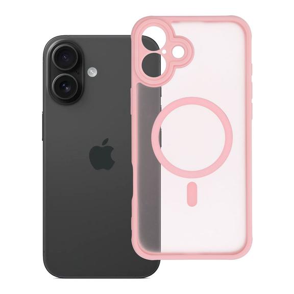 Futerał do iPhone 16 PLUS Full Matte Mag Cover zgodny z MagSafe jasnoróżowy