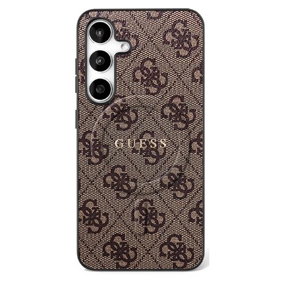 GUESS futerał do SAMSUNG S25 FE kompatybilny z MagSafe GUHMS25FEG4GFRW (Ring Classic Logo) brązowy