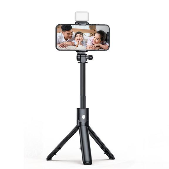 Uchwyt selfie z pilotem bezprzewodowym tripod R1S czarny