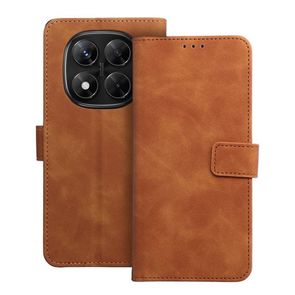 Etui z klapką na Xiaomi Redmi NOTE 14 PRO 4G Tender Book brązowy