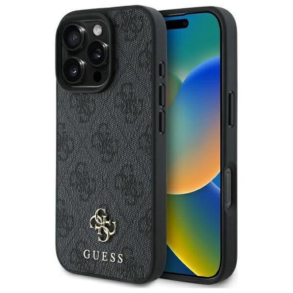 GUESS futerał do IPHONE 16 Pro kompatybilny z MagSafe GUHMP16LP4SM4MK (PU 4G Small and Classic) black
