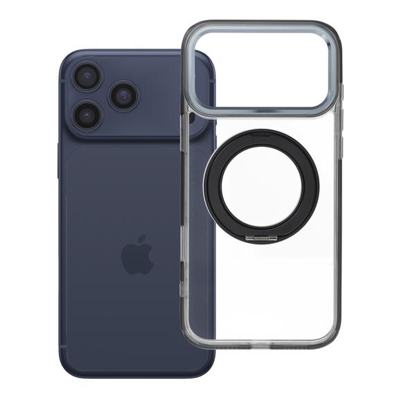 Etui na iPhone 18 Pro Max / 17 Pro Max Frame Circle Stand zgodne z MagSafe czarne
