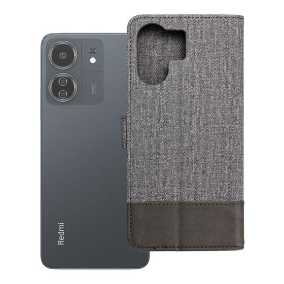 Etui z klapką na Xiaomi Redmi 13C / Poco C65 Gomma Book szare