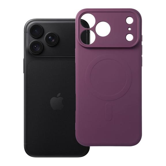 Etui na iPhone 18 Pro Max / 17 Pro Max Silicone Mag Cover zgodne z MagSafe (camera protection) burgundowy