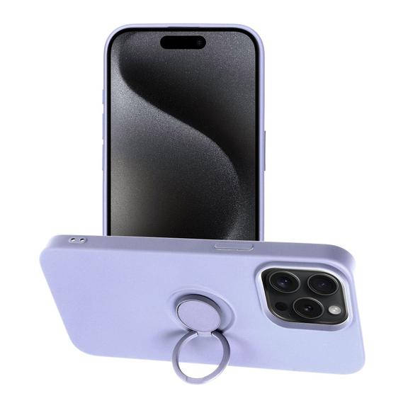 Futerał do iPhone 15 PRO MAX Silicone Ring fioletowy