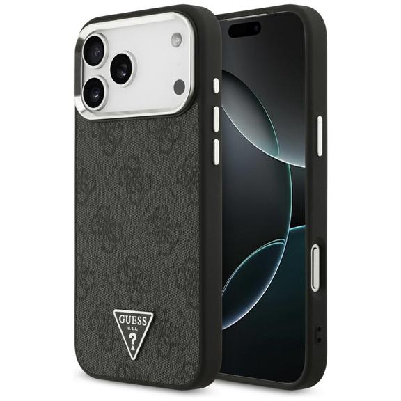 GUESS futerał do IPHONE 17 Pro Max kompatybilny z MagSafe GUHMP17XP4TSRCMK (PU 4G W/Triangle Logo SL) czarny