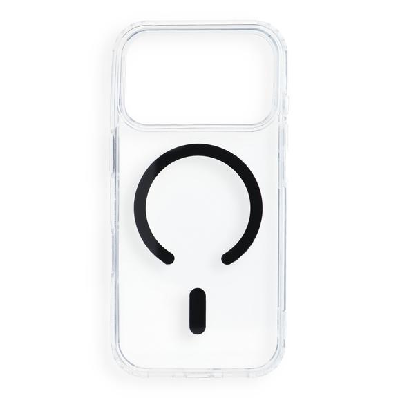 Etui na iPhone 18 Pro / 17 Pro Drop Glue Colorful Ring Mag Cover zgodne z MagSafe czarne