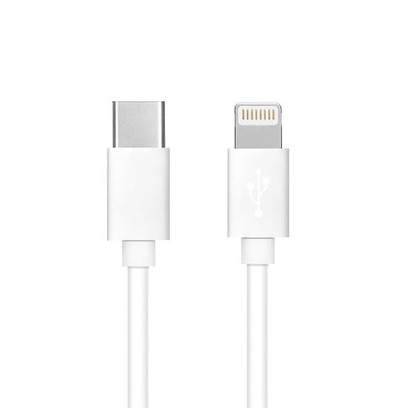 Kabel USB C do Lightning PD 3A 20W 1 m C291 biały