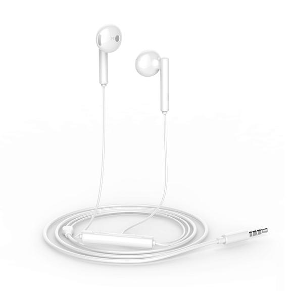 HUAWEI oryginalne słuchawki przewodowe Jack 3,5 mm z mikrofonem AM115 białe blister