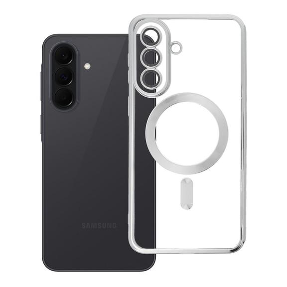 Etui na Samsung A37 Electro Mag Cover zgodne z MagSafe srebrne
