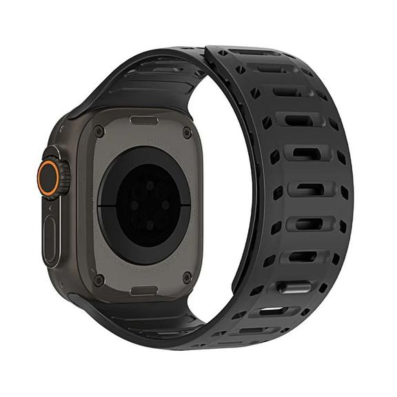 DUX DUCIS pasek CS magnetyczny silikonowy do Apple Watch 42/44/45/46/49 mm czarny