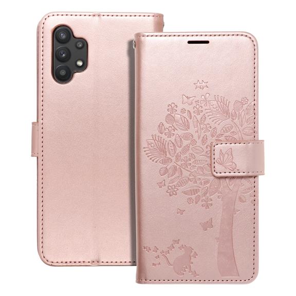 Etui z klapką na Samsung A32 LTE ( 4G ) Mezzo Book drzewo złoto-różowe