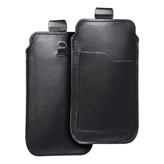 Etui wsuwane na telefon skórzane wsuwka z pull-up Royal iPhone 6 / 7 / 8 rozmiar L czarne