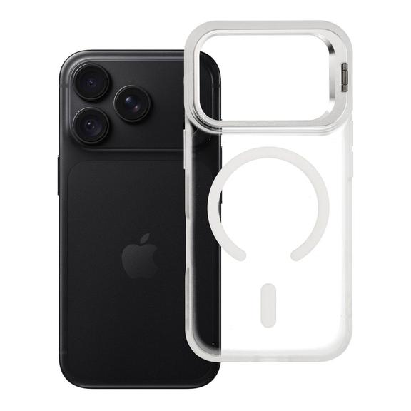 Etui na iPhone 18 Pro / 17 Pro Forcell F-Protect Shadow Stand Premium zgodne z MagSafe srebrne 0INT