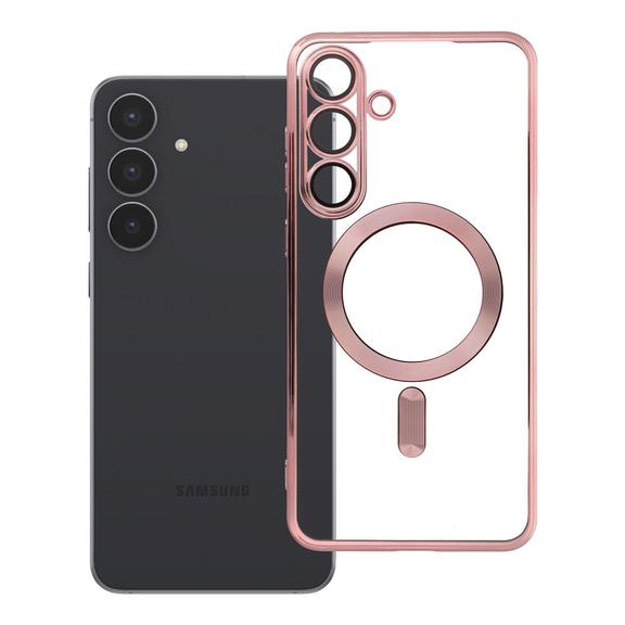 Etui na Samsung S25 FE Electro Mag Cover zgodne z MagSafe złoto różowe