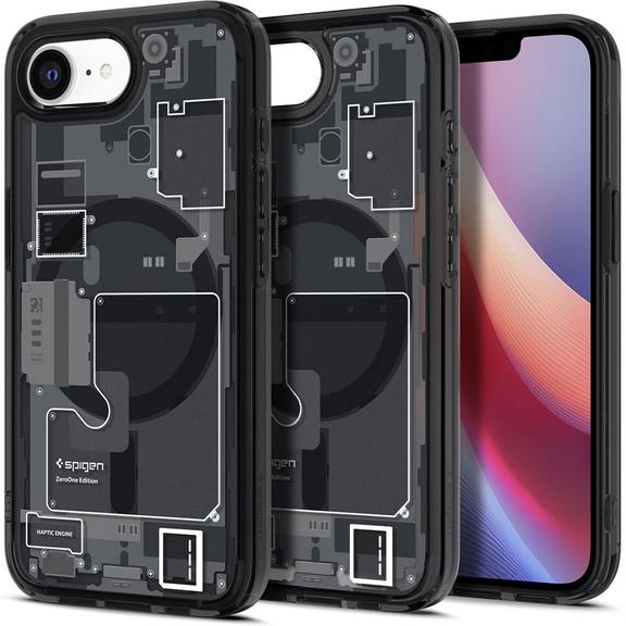 SPIGEN futerał ULTRA HYBRID MAG kompatybilny z MagSafe do IPHONE 16e (SE 4 2025) zero one black