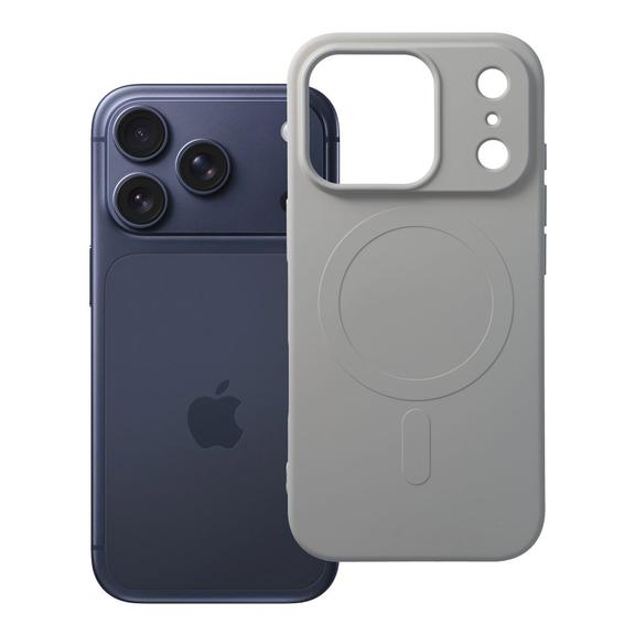 Etui na iPhone 17 Pro / 18 Pro (low camera edge) Silicone Mag Cover zgodne z MagSafe (big hole) tytanowy