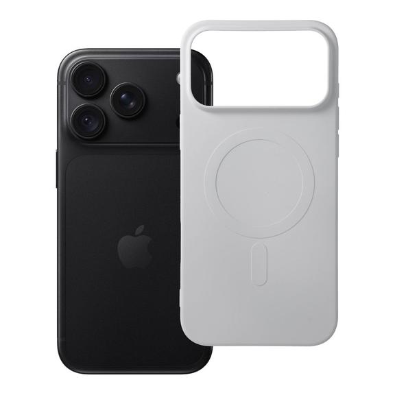Etui na iPhone 18 Pro Max / 17 Pro Max Silicone Mag Cover zgodne z MagSafe (big hole) srebrne