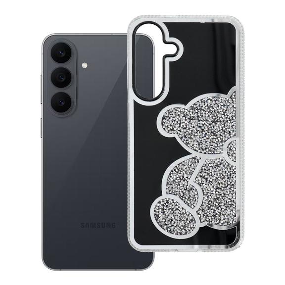 Etui na Samsung S26 FE / S25 FE Teddy Bear srebrne