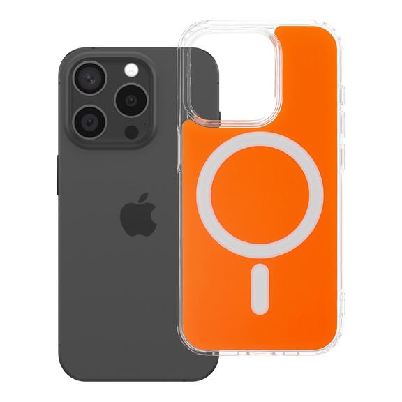 Etui na iPhone 15 PRO Clear Fusion Mag Cover zgodne z MagSafe hermes orange