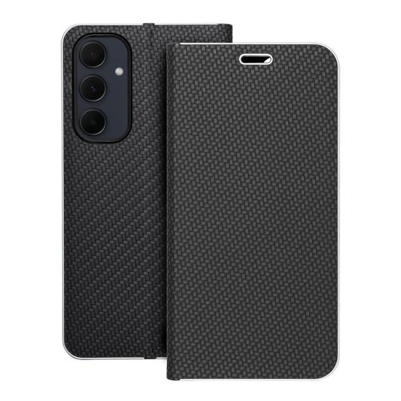 Etui z klapką na Samsung A35 5G Luna Book Carbon czarne