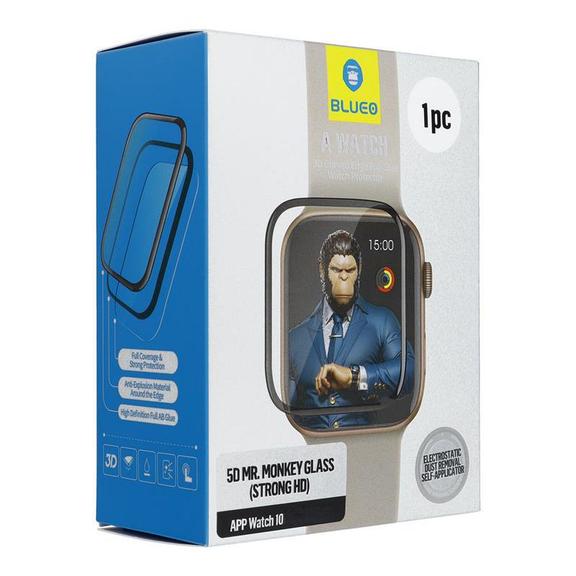 Szkło Hartowane 5D Mr. Monkey Glass - do Apple Watch 10/11 46MM czarny (Anti-Static Strong HD)