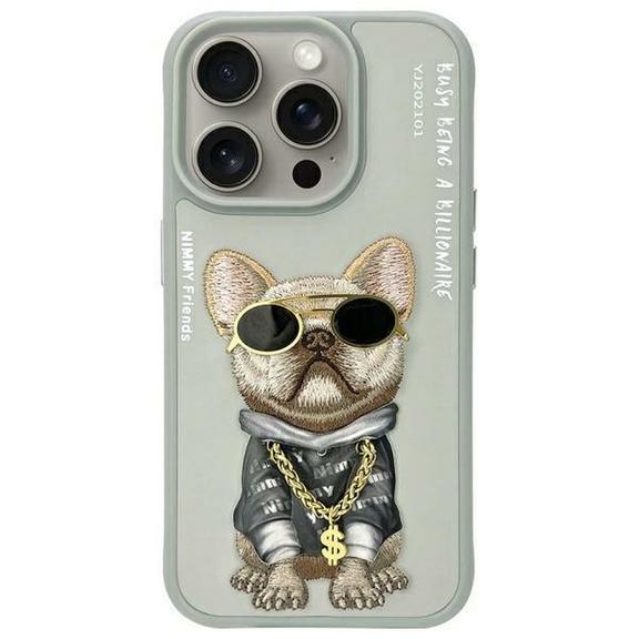 NIMMY futerał GLASSES COOL DOG do IPHONE 15 Pro szary