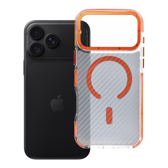 Etui na iPhone 18 Pro Max / 17 Pro Max Fiber zgodne z MagSafe pomarańczowe