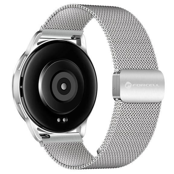 Pasek do Samsung Galaxy Watch Forcell F-Design FS11 magnetyczny stal 22 mm srebrny