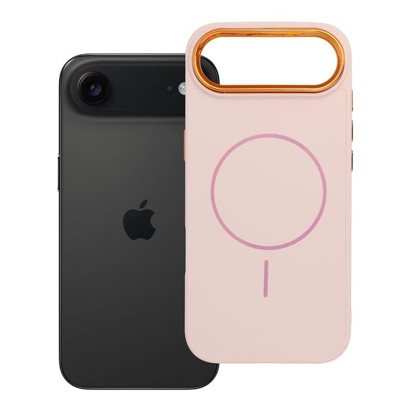 Futerał do iPhone 17 AIR Frame Mag Cover zgodny z MagSafe pudrowy róż