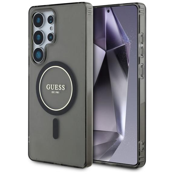GUESS futerał do SAMSUNG S25 Ultra GUHMS25LHFGEREK (Magnetic IML Glitter Circle) czarny