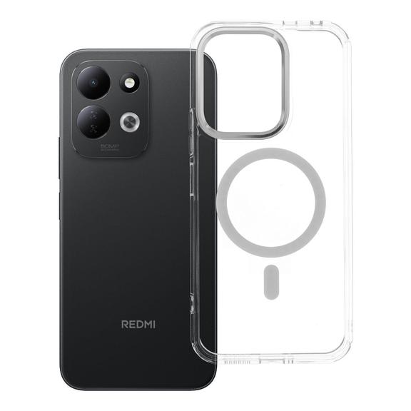Etui na Xiaomi Redmi 17 4G / 5G Frame Clear Hybrid Mag Cover zgodny z MagSafe transparentne