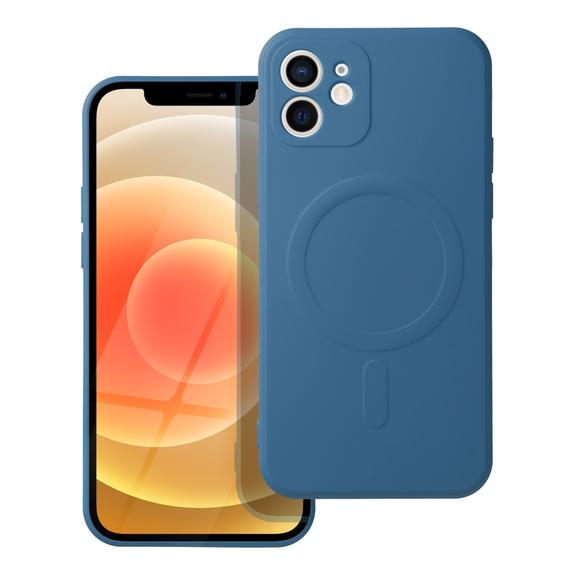 Futerał do iPhone 12 Silicone Mag Cover zgodny z MagSafe niebieski