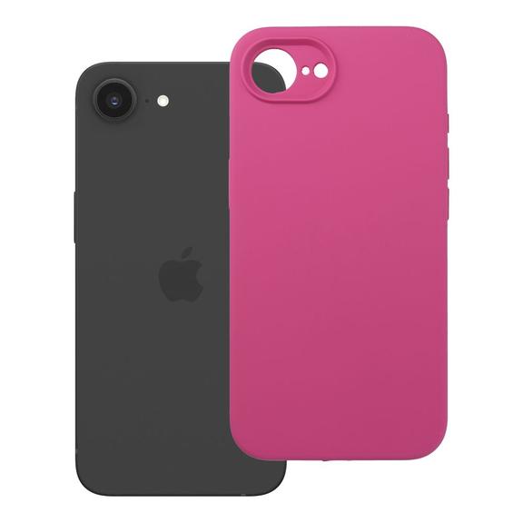 Etui na iPhone 16e (SE 4 2025) / 17e Silicone 2mm (camera protection) różowe