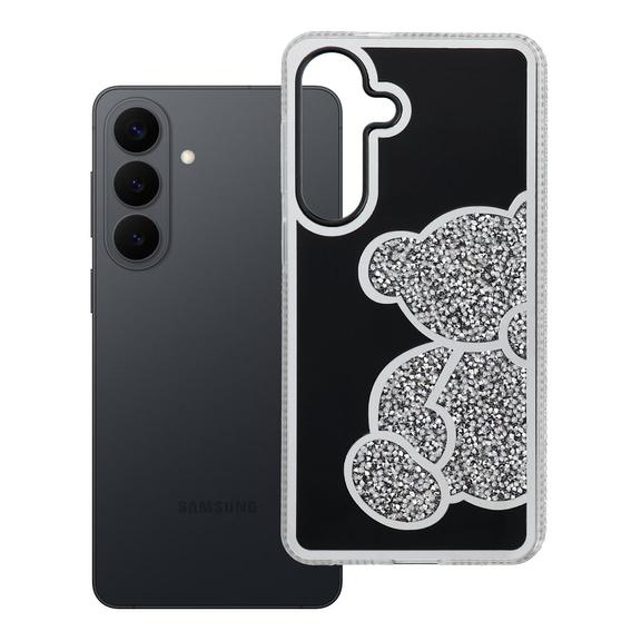 Futerał do Samsung S26 PLUS Teddy Bear srebrny