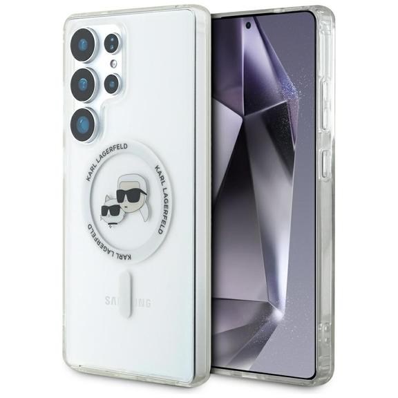 KARL LAGERFELD futerał do SAMSUNG S25 Ultra KLHMS25LHLSKCH (Magnetic IML Metal KC Heads) biały