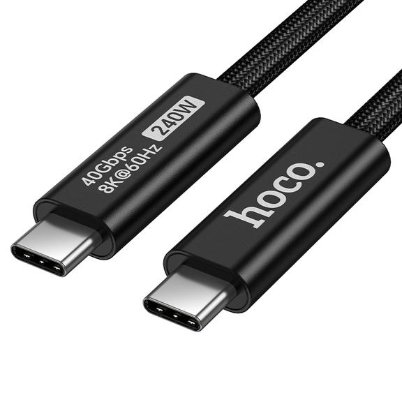 Kabel USB C do USB C Hoco USB4 40Gbps/8K60Hz 5A 240W 2m US15 czarny