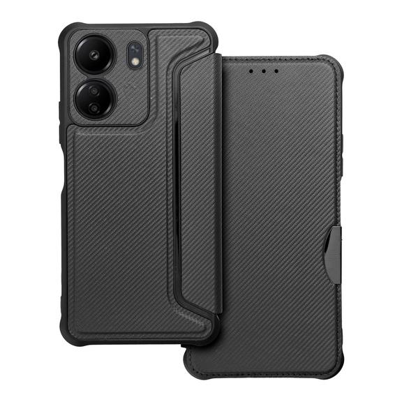 Etui z klapką na Xiaomi Redmi 13C Razor Book czarne