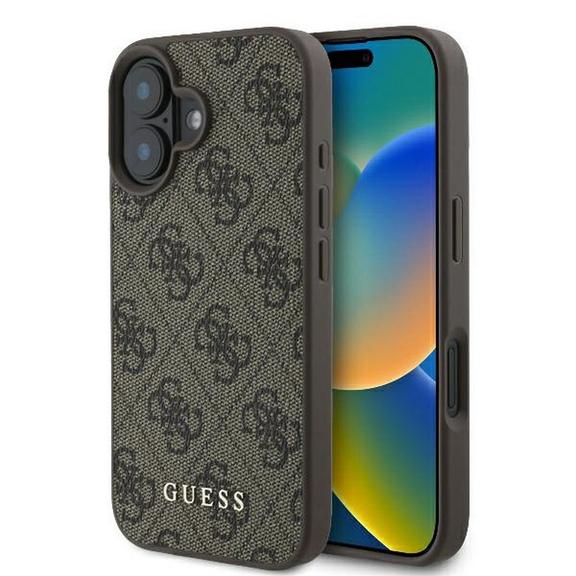 GUESS futerał do IPHONE 16 Plus GUHCP16MG4GFBR (PU 4G Classic) brązowy