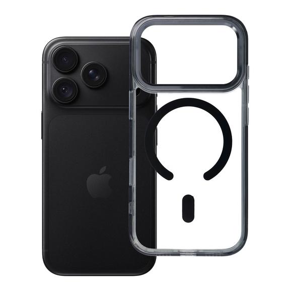 Etui na iPhone 18 Pro / 17 Pro Frame Clear Hybrid Mag Cover zgodny z MagSafe czarne