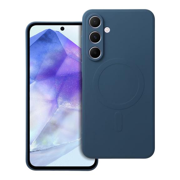 Futerał do Samsung A55 Silicone Mag Cover zgodny z MagSafe niebieski