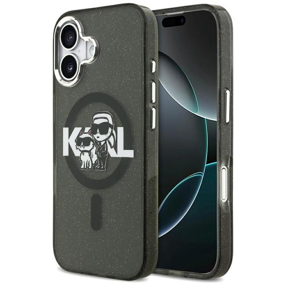 KARL LAGERFELD futerał do IPHONE 17 kompatybilny z MagSafe KLHMP17SHGKCGKBK (IML Glitter k&C Sketch Logo) czarny
