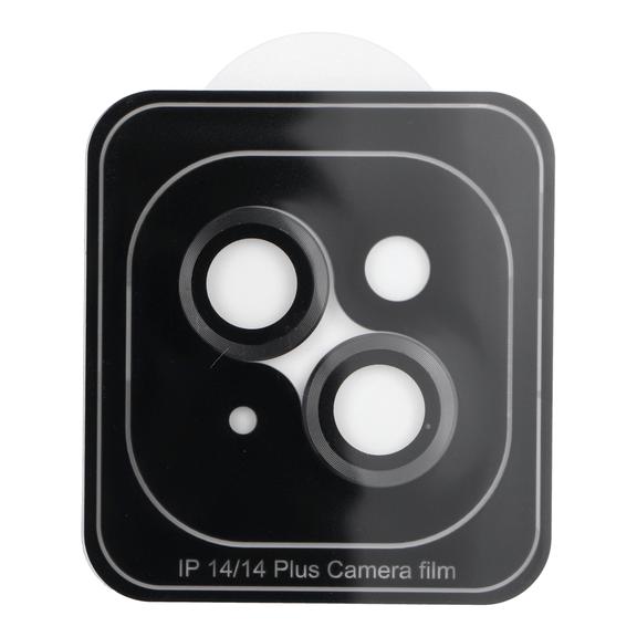 Osłona aparatu PROTECTOR 9H + aplikator do IPHONE 14 / 14 PLUS czarna