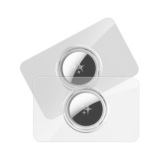 DUX DUCIS etui ochronne w kształcie karty do AirTag 2 szt transparentne + czarne