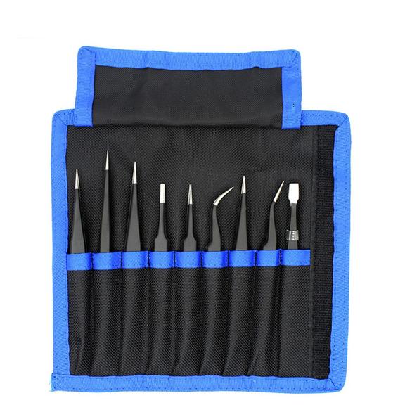 UF-TOOLS - Zestaw pincet ESD-9 (9szt.)