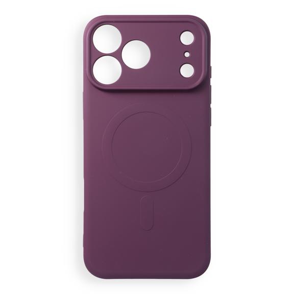 Etui na iPhone 18 Pro Max / 17 Pro Max Silicone Mag Cover zgodne z MagSafe (camera protection) dark cherry
