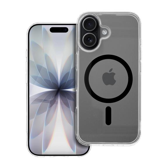 Etui na iPhone 17 Drop Glue Colorful Ring Mag Cover zgodne z MagSafe czarne