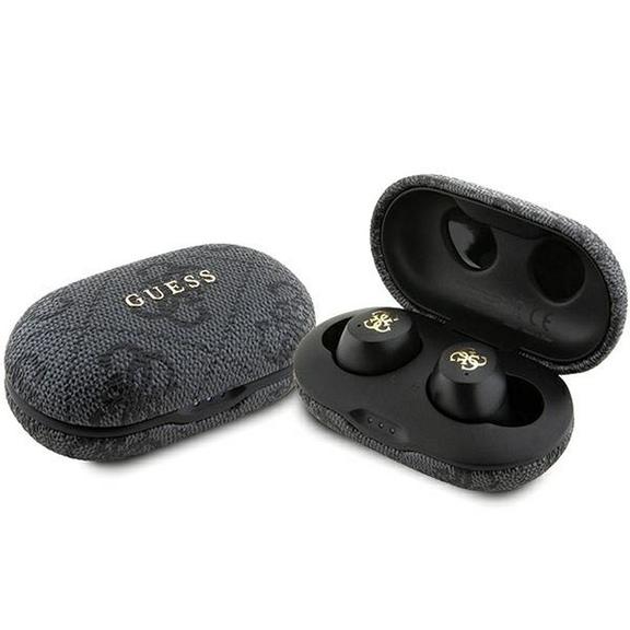 GUESS słuchawki bezprzewodowe bluetooth TWS ENC + stacja dokująca GUTWSP4EGK (4G Metal) czarne