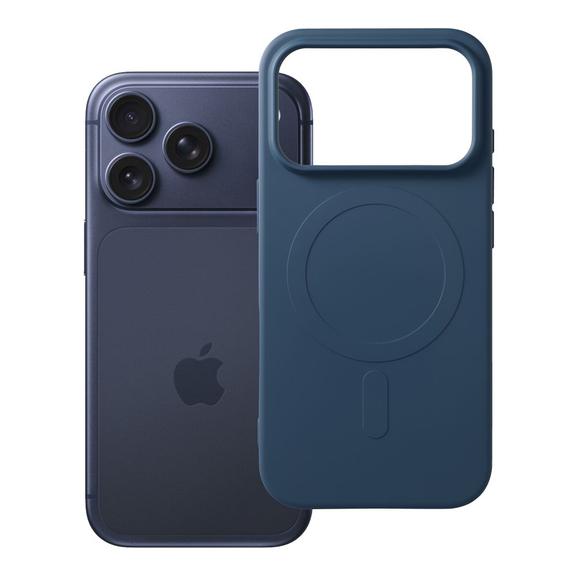 Etui na iPhone 18 Pro / 17 Pro Silicone Mag Cover zgodne z MagSafe (big hole) granatowe