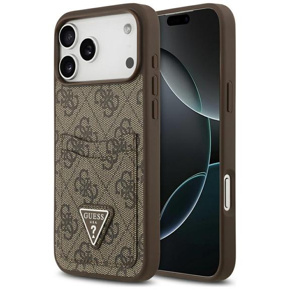 GUESS futerał do IPHONE 17 Pro Max GUHCP17XP4TPW (4G Double Card Triangle) złoty